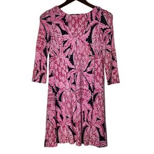 Lilly Pulitzer Ophelia Swing Dress XXS Coco Safari Pink Pineapple Resort Beach